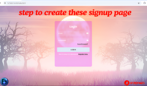signup page