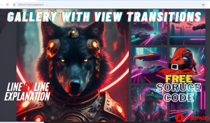 Animated CSS gallery with smooth view transitions for interactive, responsive design.