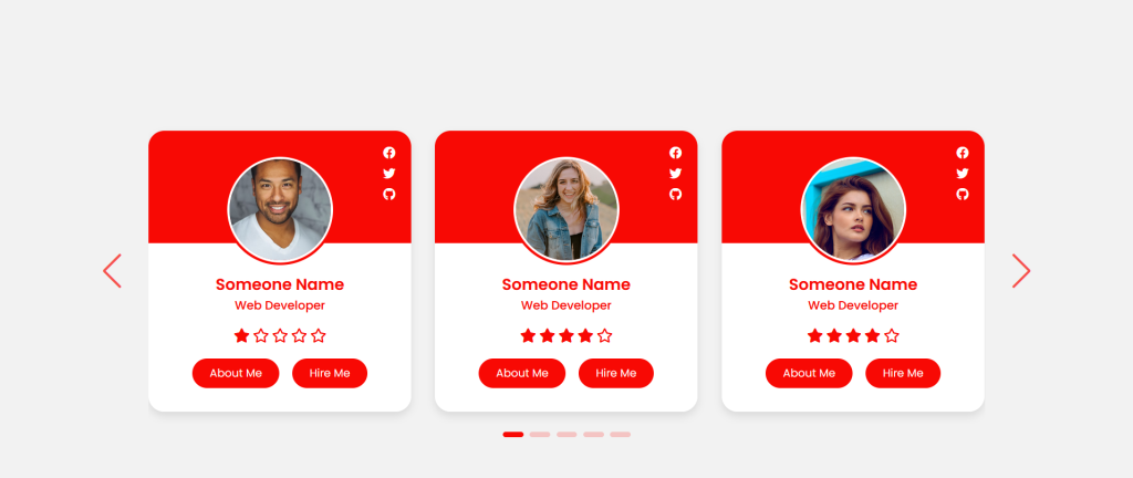 Responsive Card Slider